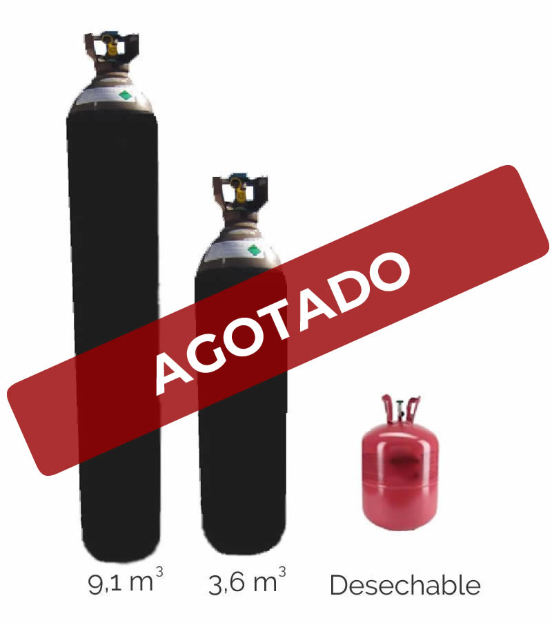 Bombonas de helio para globos en alquiler y venta